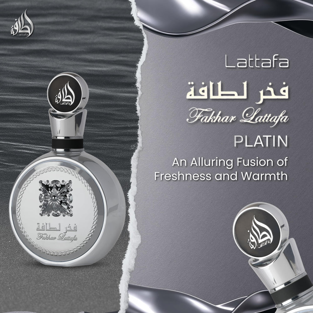 Lattafa Fakhar Platin: notas cítricas y especiadas para un inicio vibrante.
