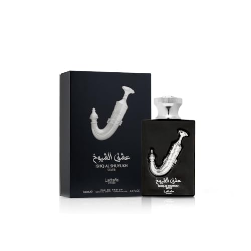 Lattafa Ishq Al Shuyukh Silver, corazón especiado y afrutado para todo el día.