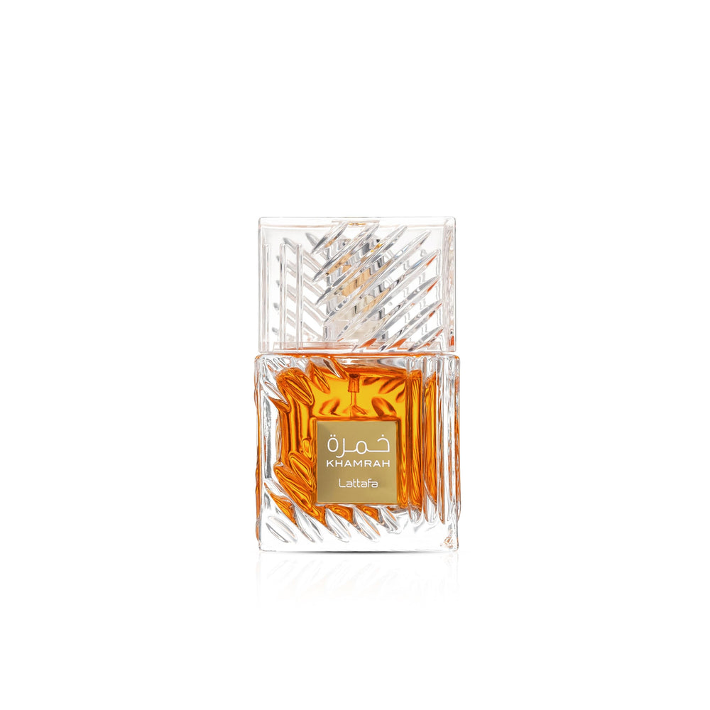 Lattafa Khamrah: botella elegante para salidas nocturnas y duraderas.