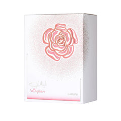 Lattafa Layaan, corazón floral con gardenia y jazmín para momentos románticos.