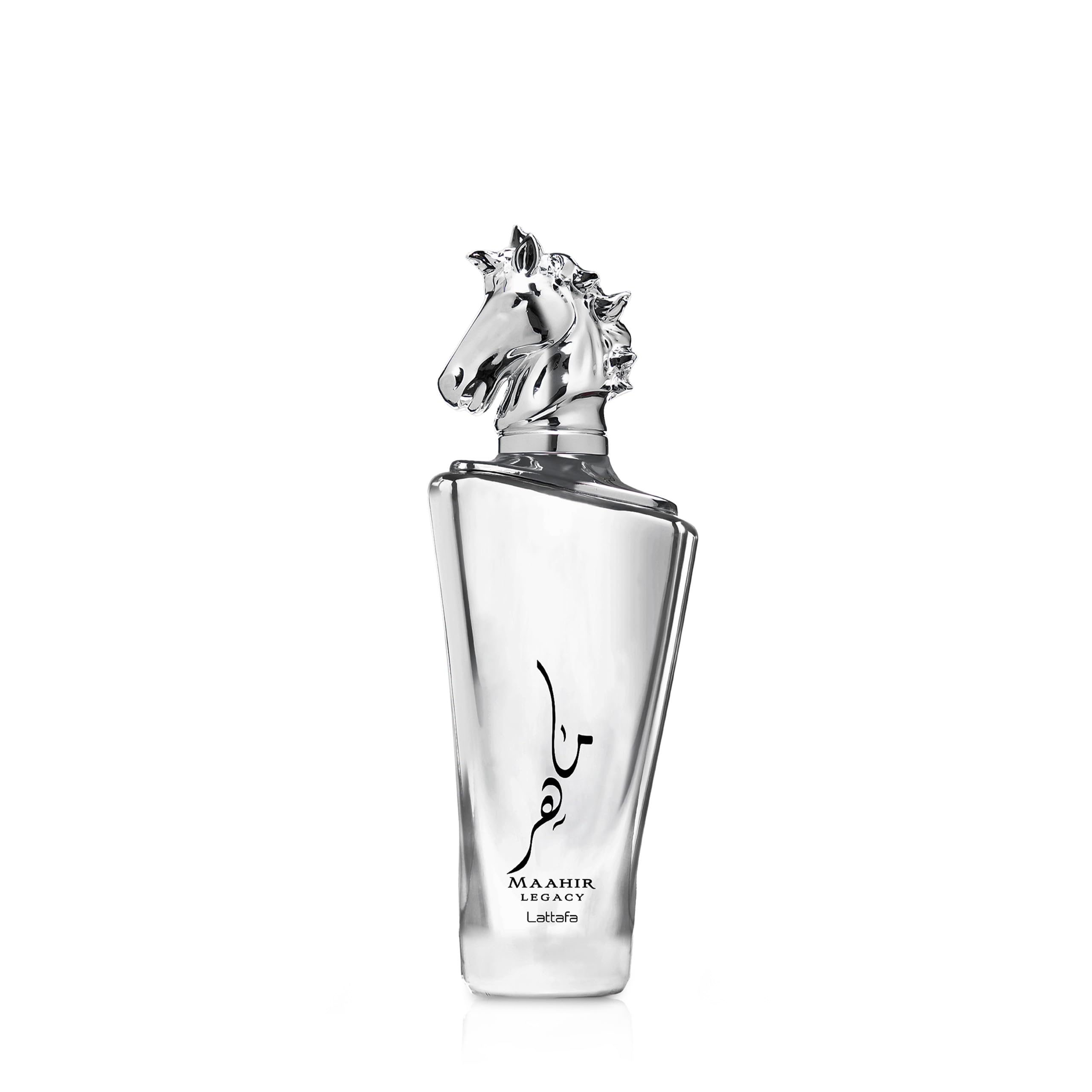 Lattafa Maahir Legacy, frasco de perfume elegante para uso diario.