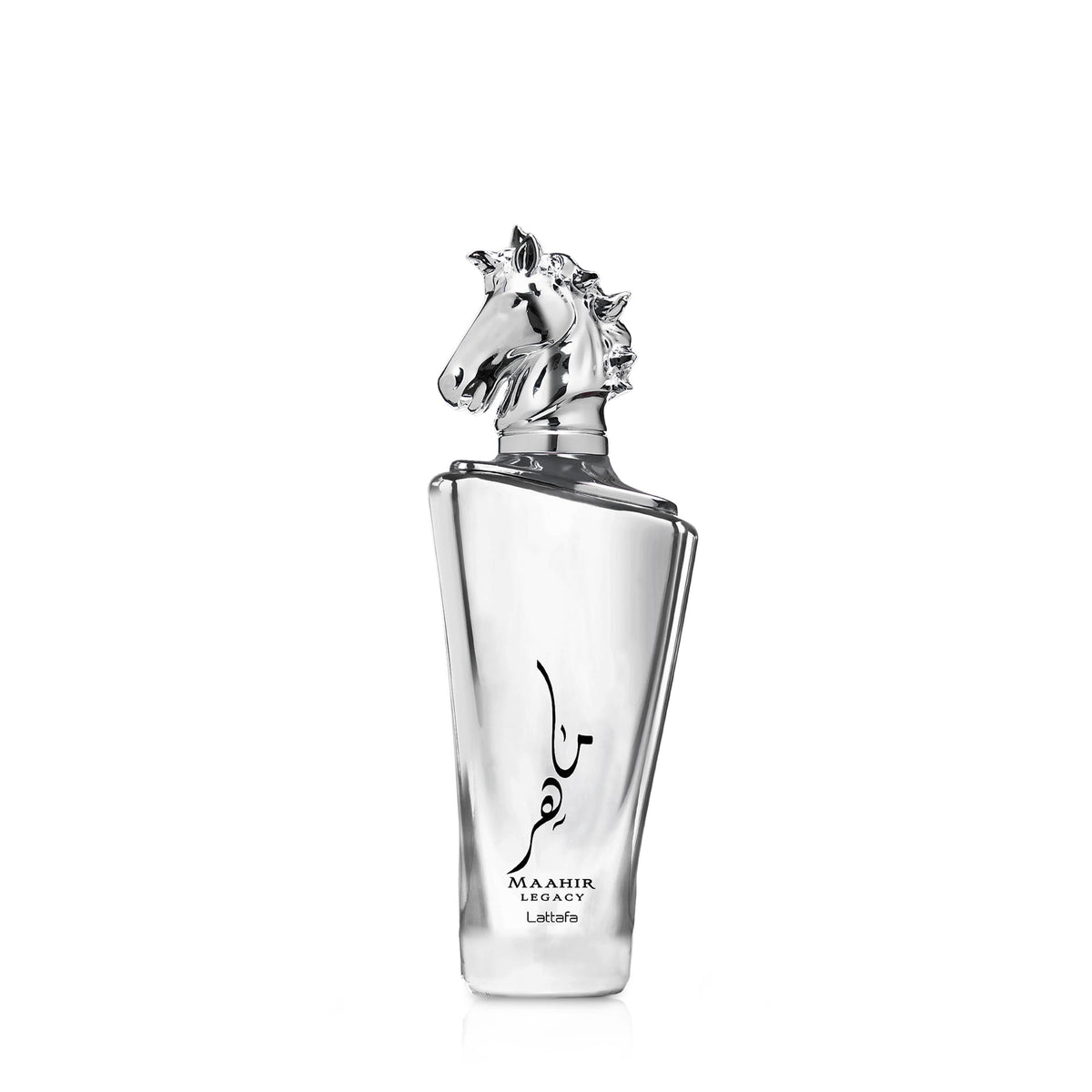 Lattafa Maahir Legacy, frasco de perfume elegante para uso diario.