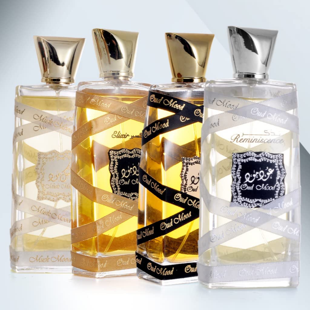 Lattafa Oud Mood perfil para hombres y mujeres, versátil.