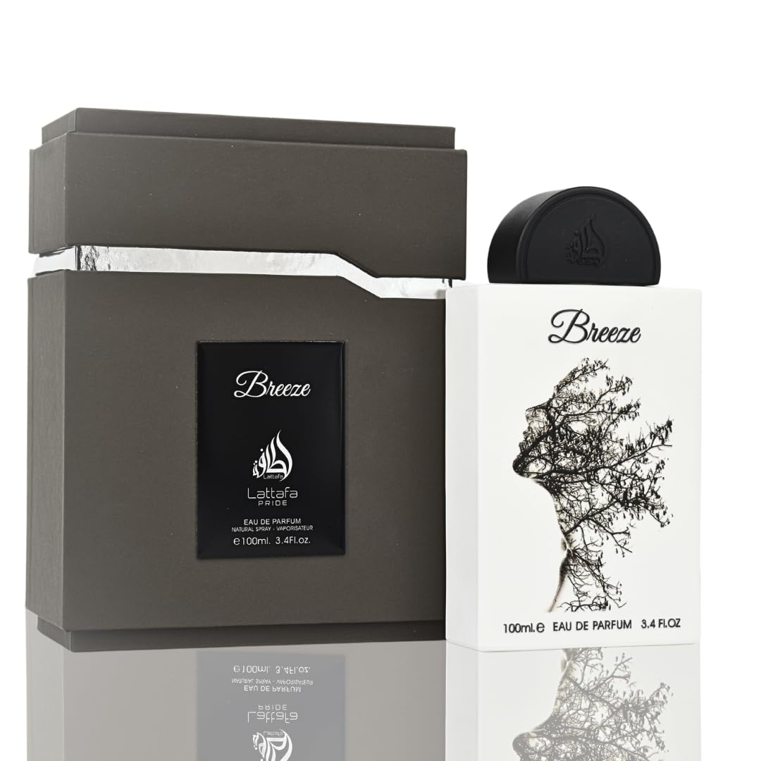 Lattafa Pride Breeze: botella frontal, elegante y versátil para el día a día.