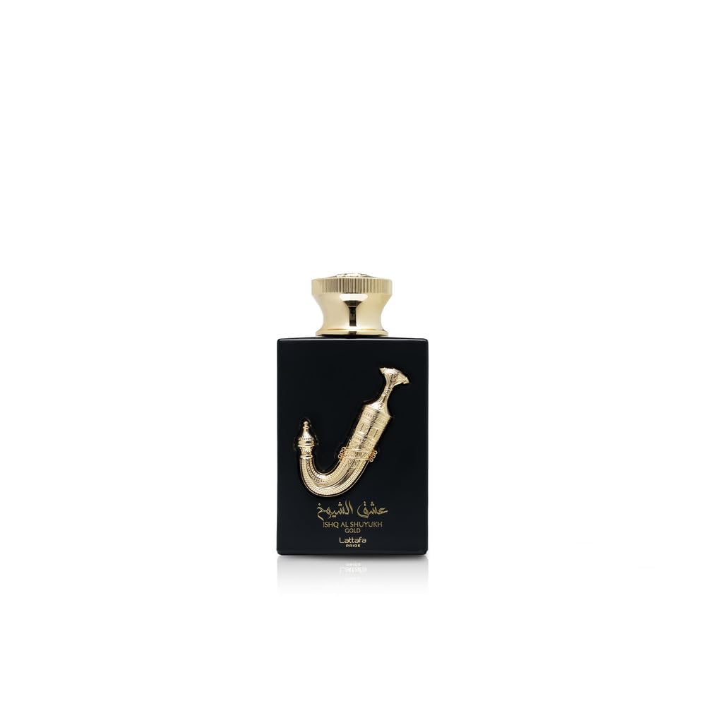 Lattafa Pride Ishq Al Shuyukh Gold: imagen de la botella para presencia diaria