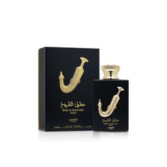 Corazón de Ishq Al Shuyukh Gold: haba tonka y cuero suave