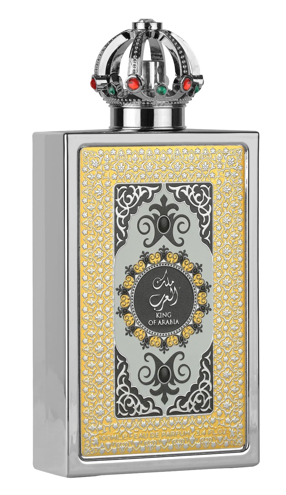 Lattafa Pride Rey de Arabia: botella elegante para uso diario y eventos.