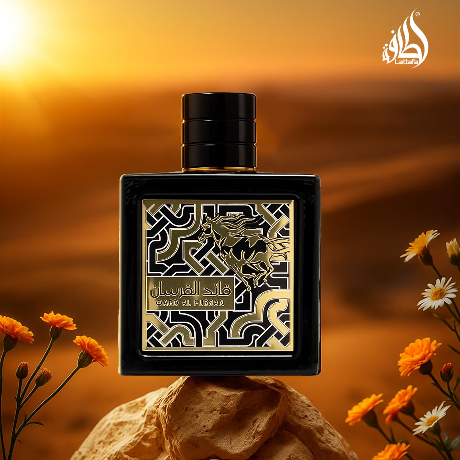 Lattafa Qaed Al Fursan, notas de corazón, aroma intenso y duradero.