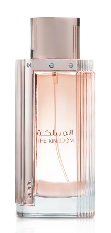 Lattafa The Kingdom, botella frontal, elegancia duradera para ocasiones especiales