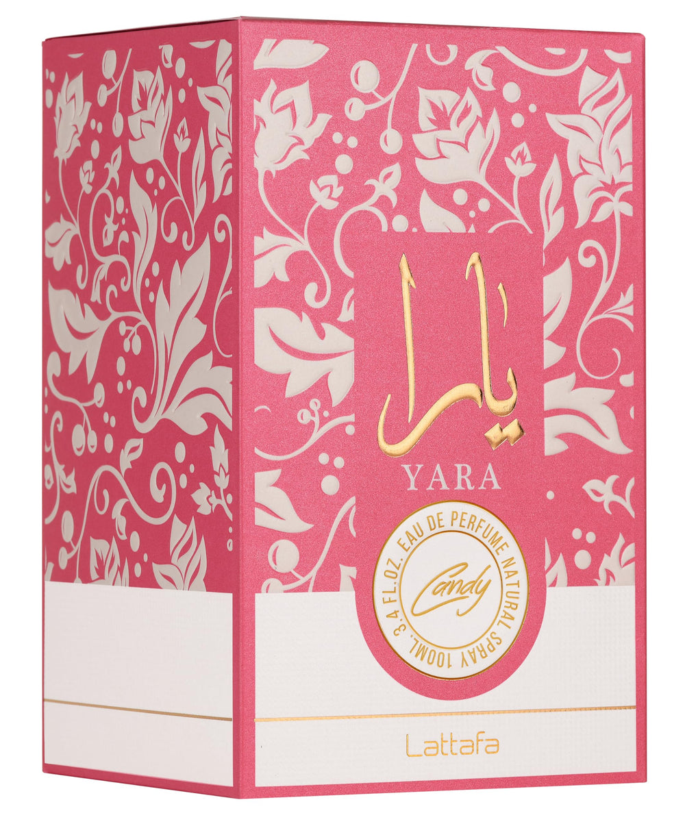 Lattafa Yara Candy uso-nocturno, crea una sensación envolvente y floral.