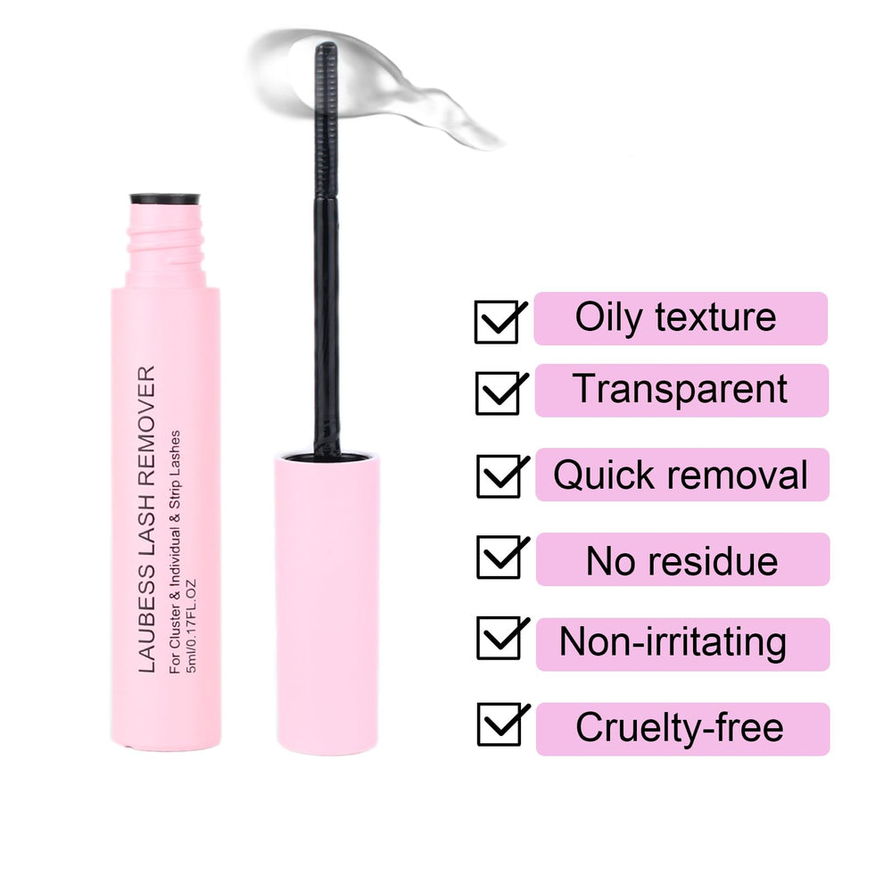 LAUBESS LASH Removedor pensado para ojos sensibles, sin irritación ni enrojecimiento