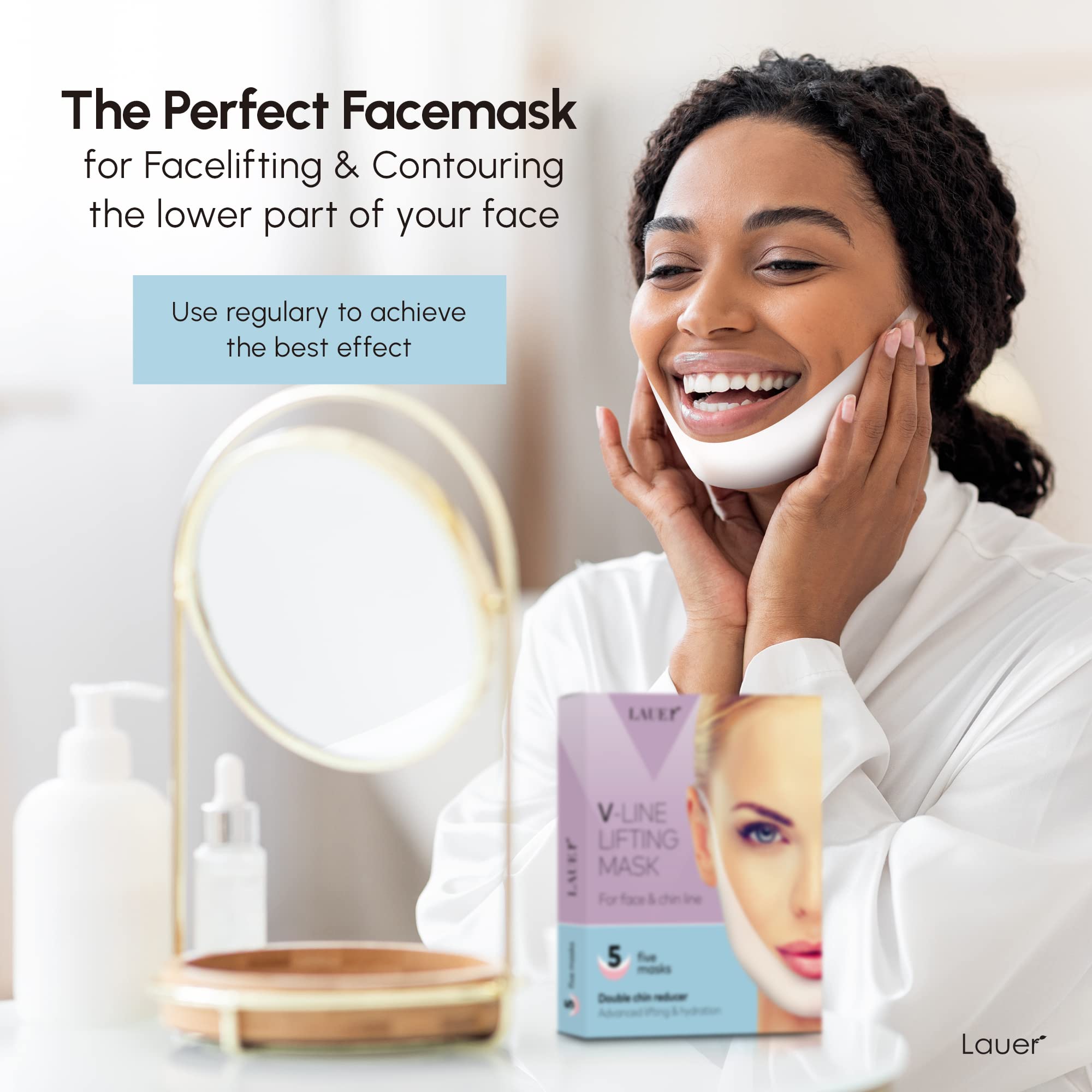 Lauer Cosmetic aplicación diaria de máscara para contorno definido.