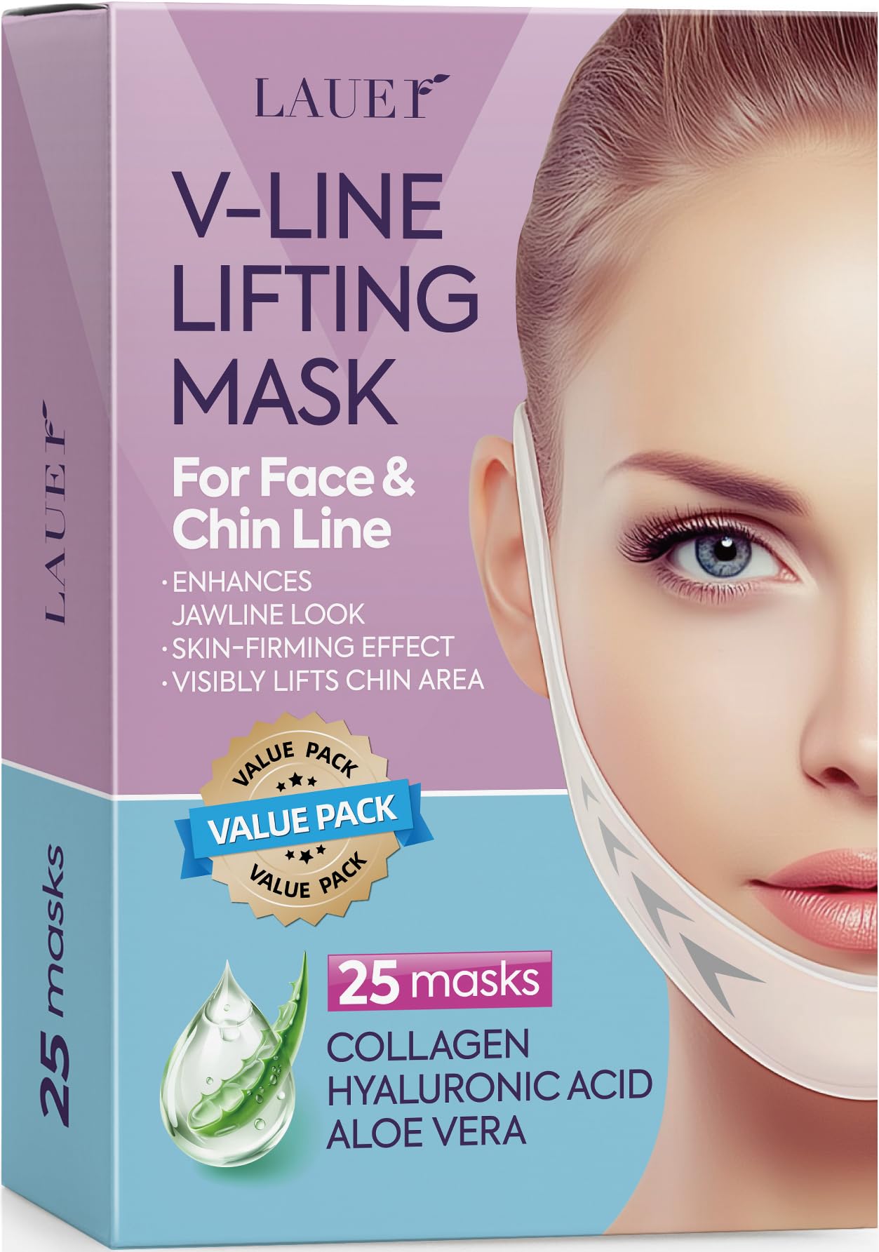 Lauer Cosmetic mascarilla linea V para contorno facial, definición de la mandíbula.