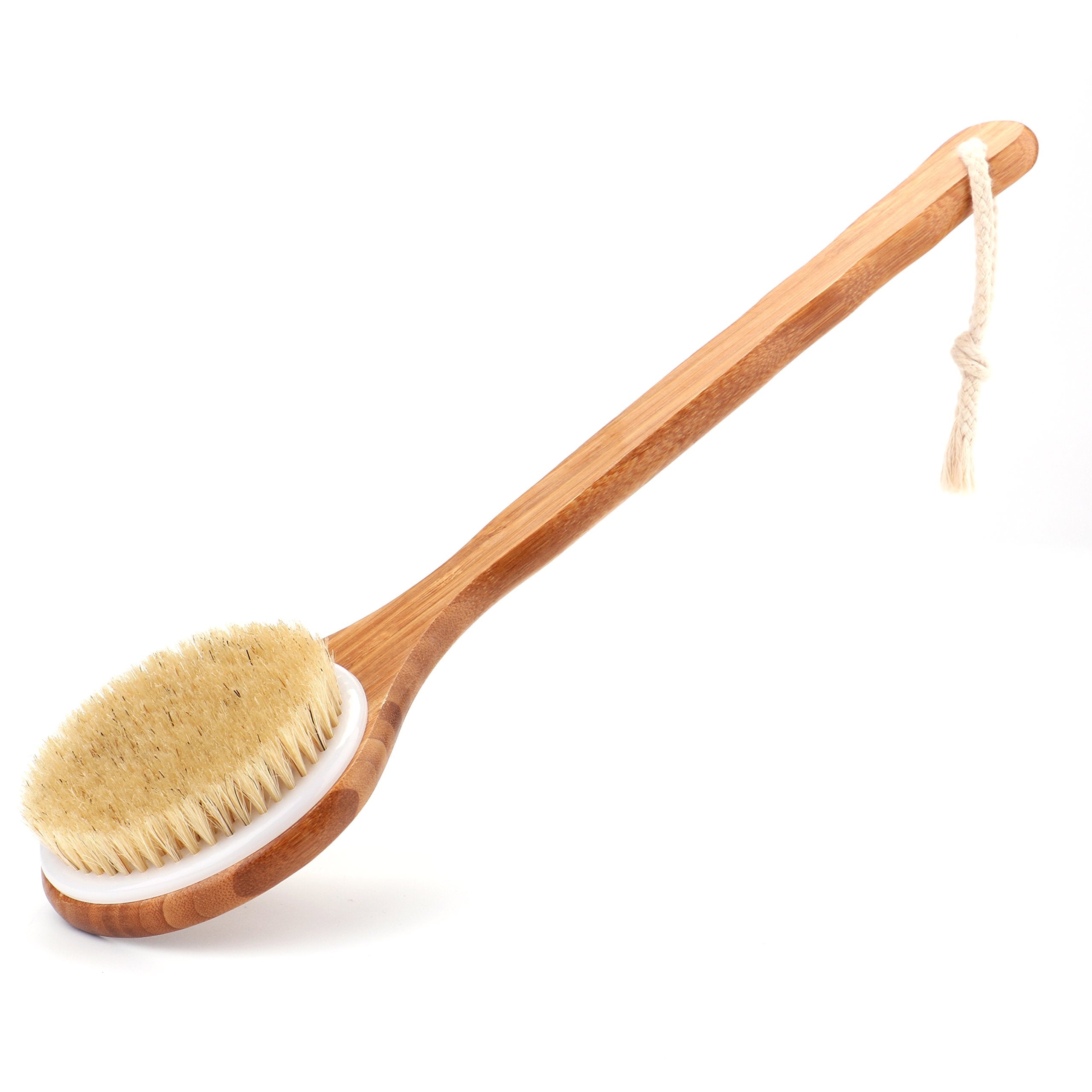 Lauliven cepillo ducha cerdas naturales para exfoliar la piel