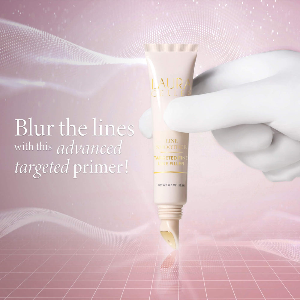 Laura Geller Line Smoother, acabado natural y luminoso para piel radiante.