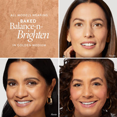 Aplicación con brocha del Balance-n-Brighten para cobertura ajustable.