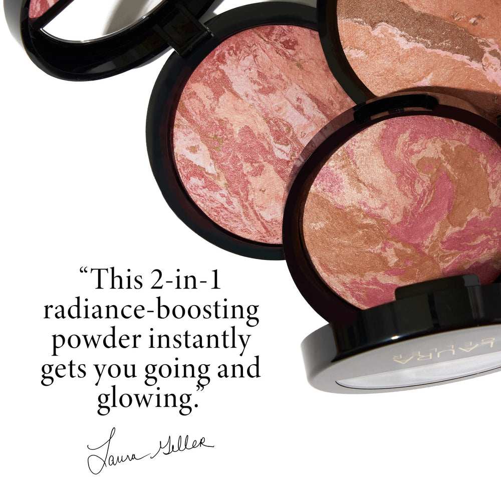 Laura Geller New York Baked Blush-n-Bronze: antioxidantes Centella Asiática para cuidado suave.