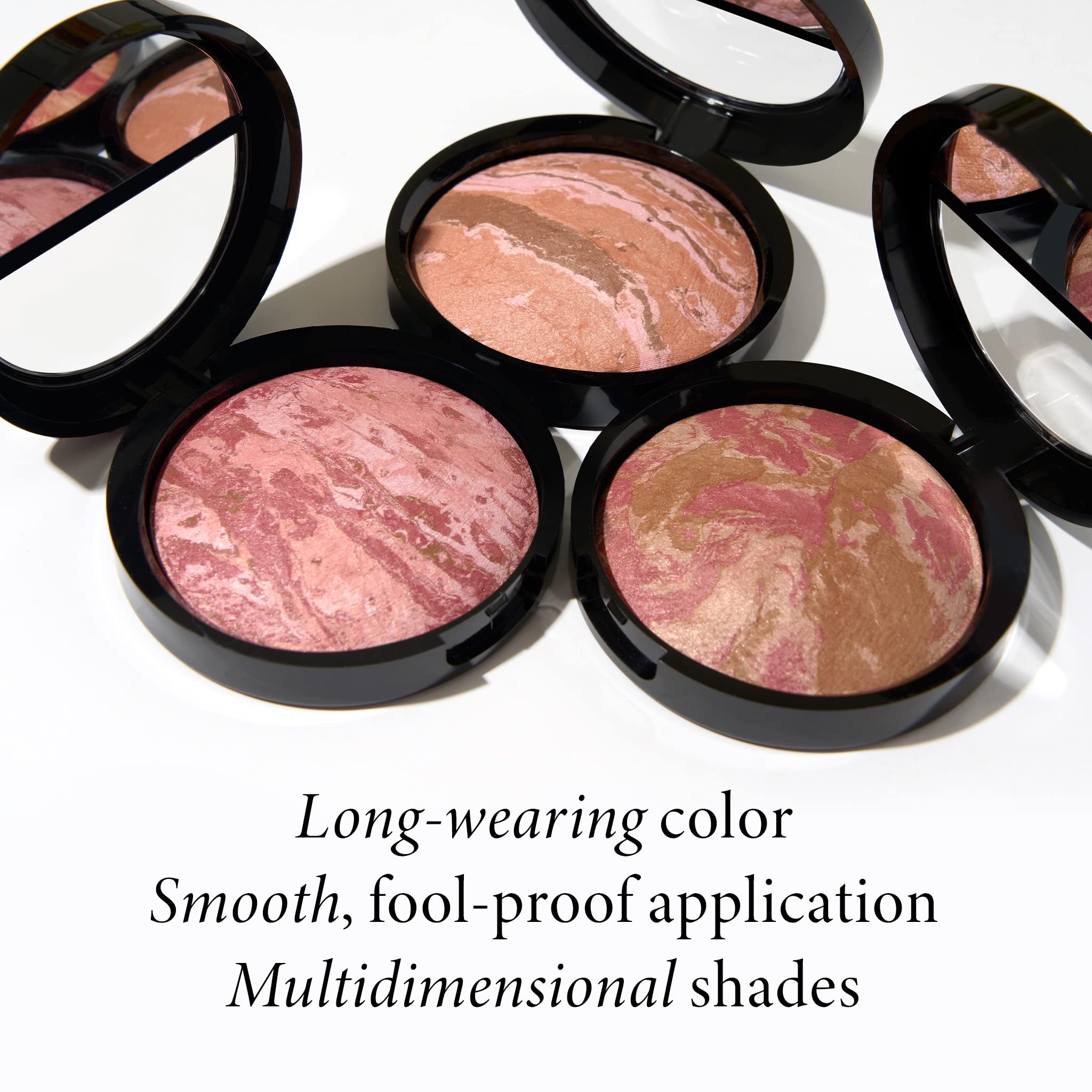 Laura Geller New York Baked Blush-n-Bronze Marbleizado: radiancia suave con tono rosado y bronce.