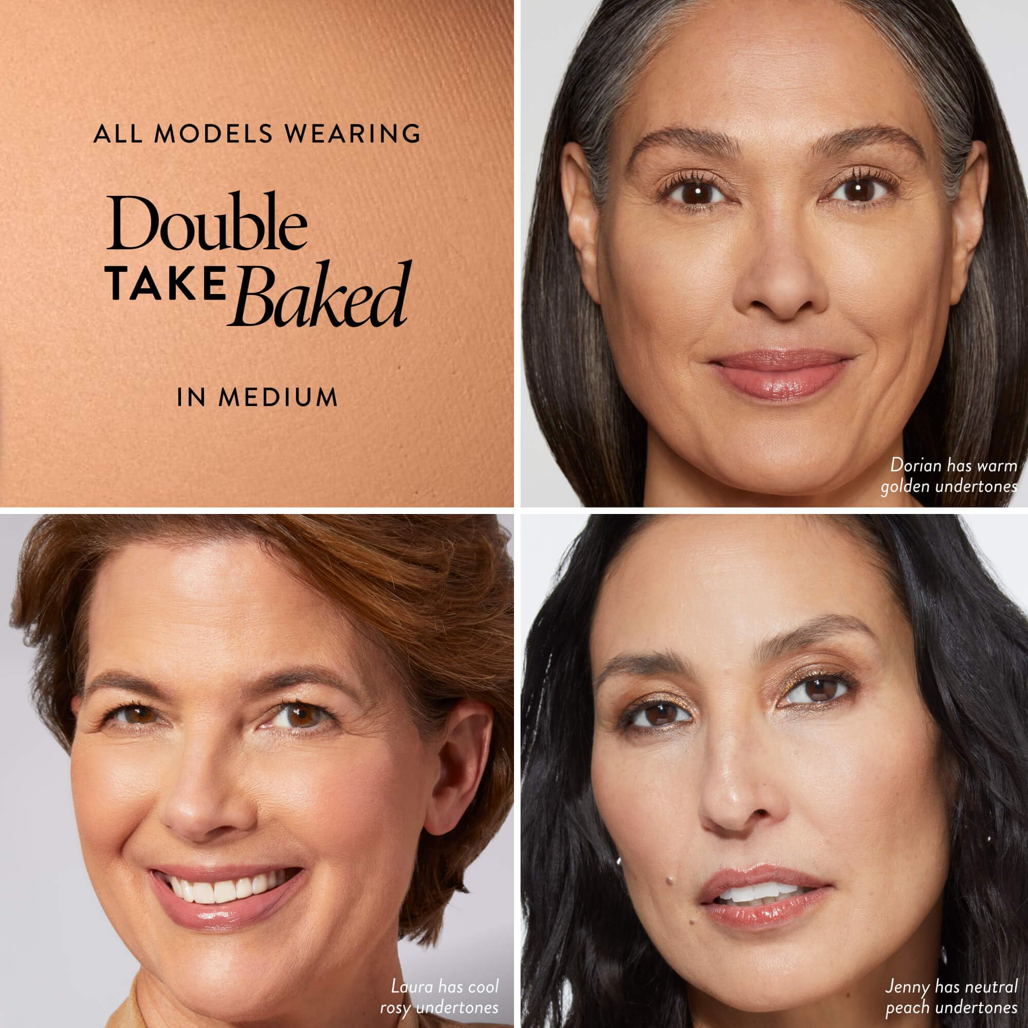 Laura Geller New York Baked Double Take, base en polvo en compacto tono mediano