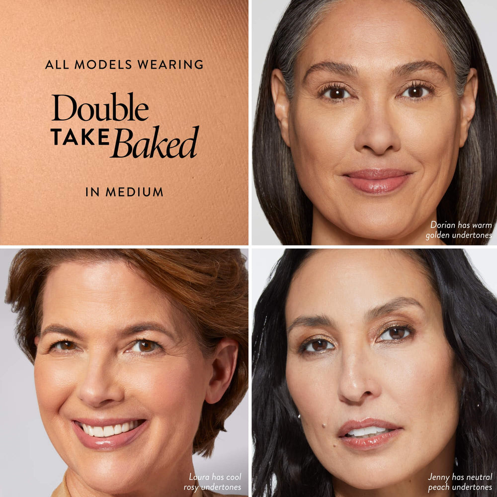 Laura Geller New York Baked Double Take, base en polvo en compacto tono mediano