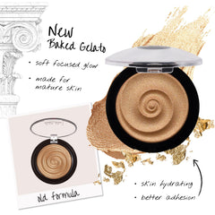 Laura Geller New York Baked Gelato Swirl iluminador gilded honey resalta mejillas con resplandor natural