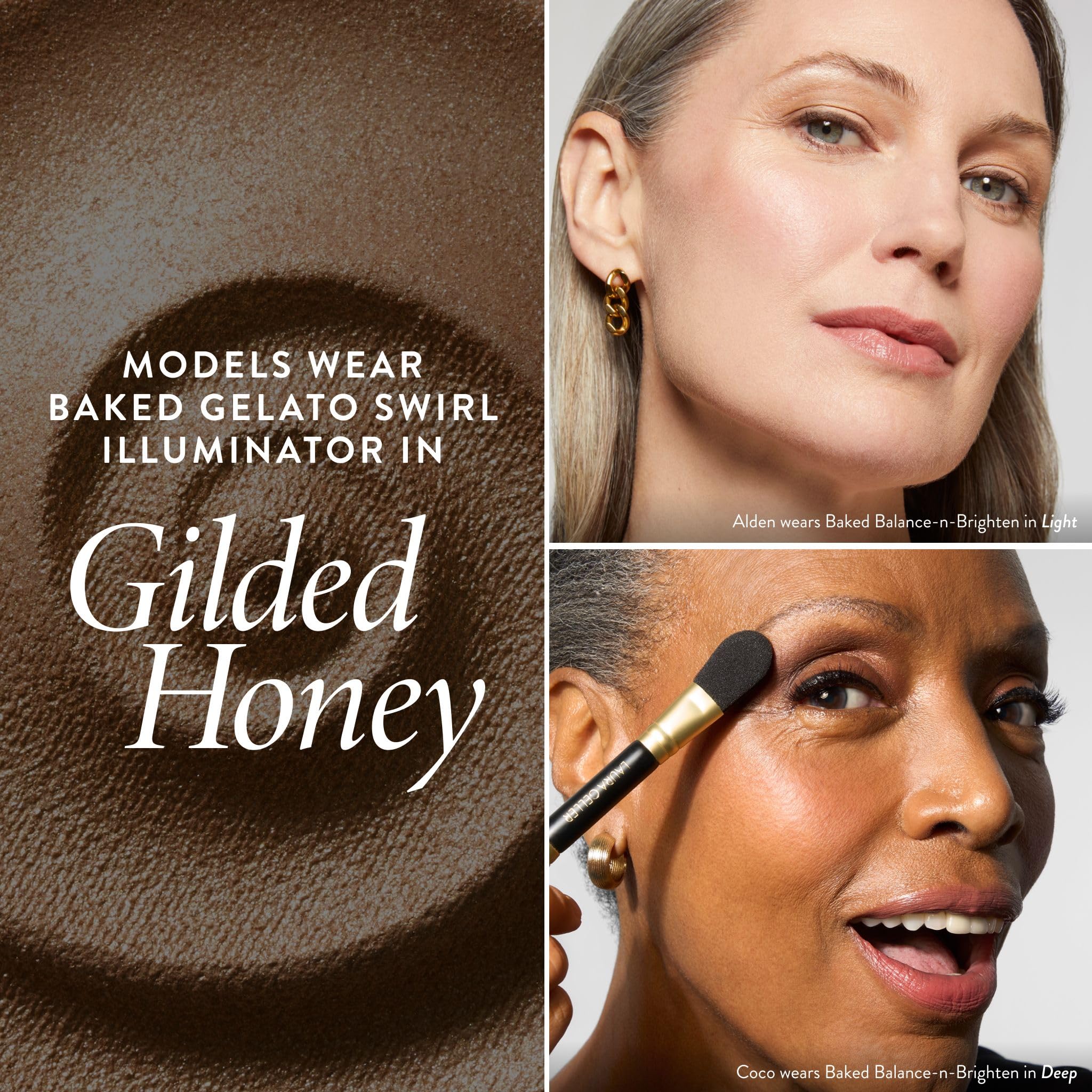 Laura Geller New York Baked Gelato Swirl iluminador gilded honey tono universal para todos