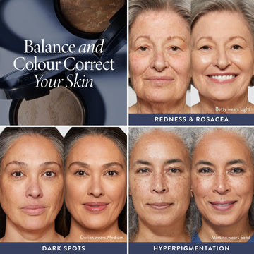 LAURA GELLER NEW YORK Balance-n-Brighten Porcelana: acabado demi-mate natural.