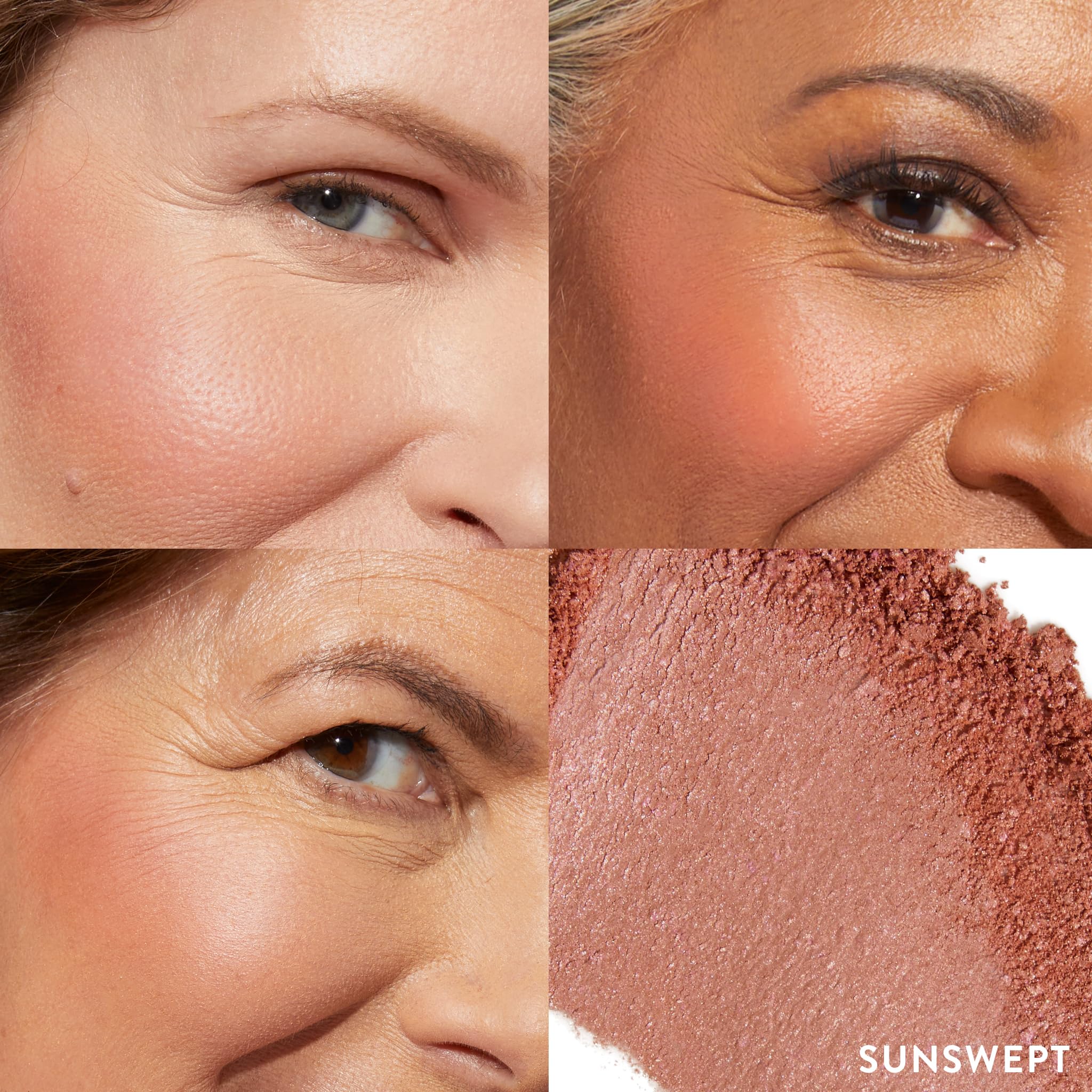 Blush Laura Geller New York, teinte cuivre-rose réchauffant les joues.