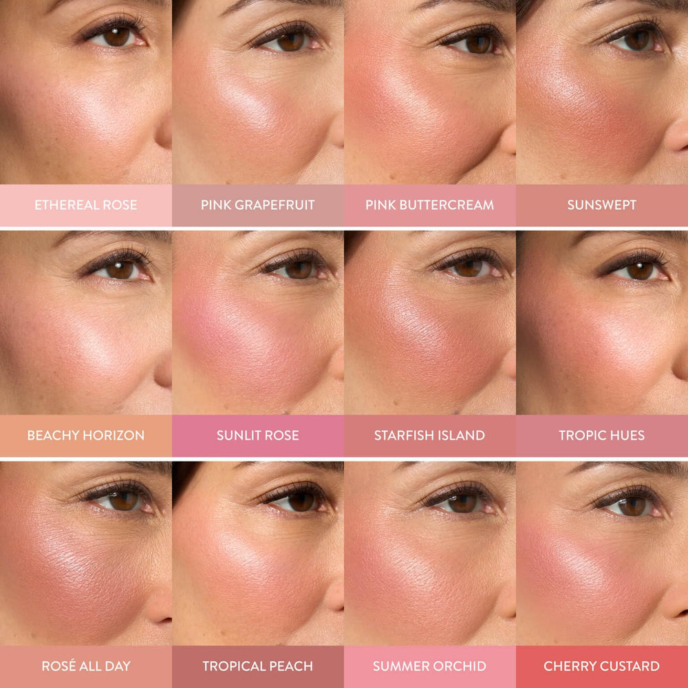 Blush Laura Geller New York, teinte rose satin pour une finition soyeuse.