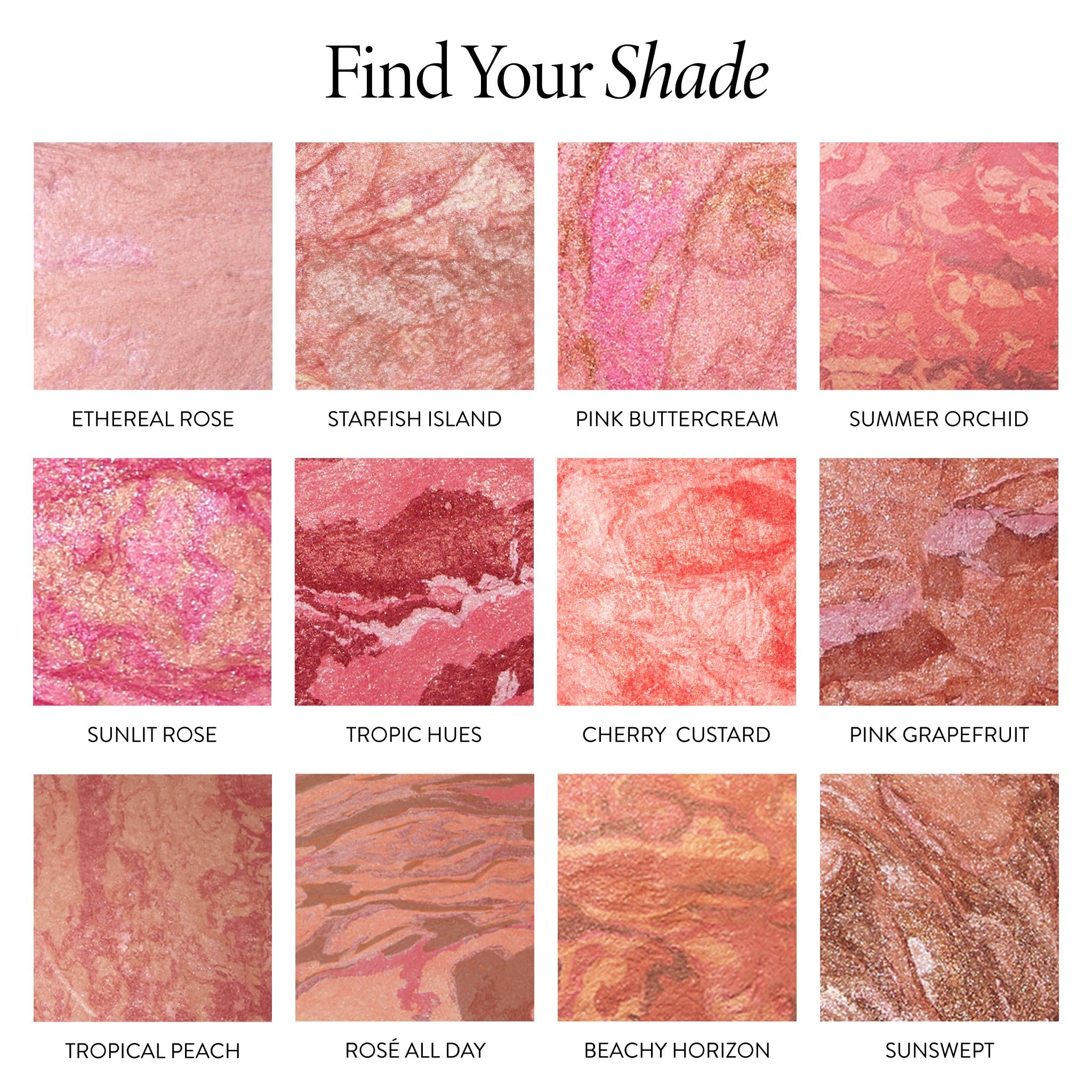 BLUSH LAURA GELLER NEW YORK texture marbrée délivre un éclat lumineux.