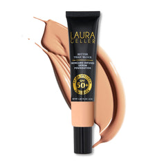 LAURA GELLER NEW YORK: bouteille-serum-teint SPF50-clair pour un teint unifié.