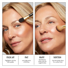 Laura Geller New York: pala satinada para aplicar iluminador con control