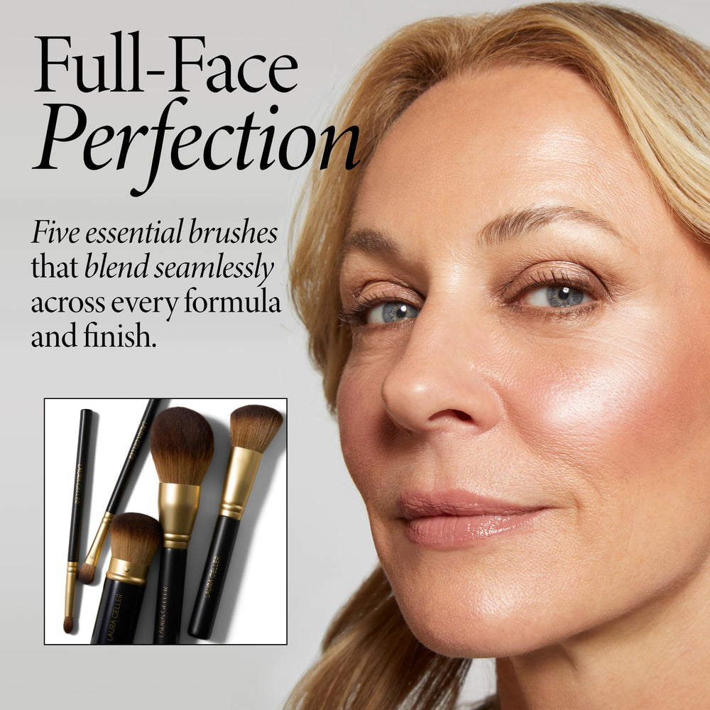 Brocha de ojos LAURA GELLER NEW YORK para aplicar sombras uniformemente.