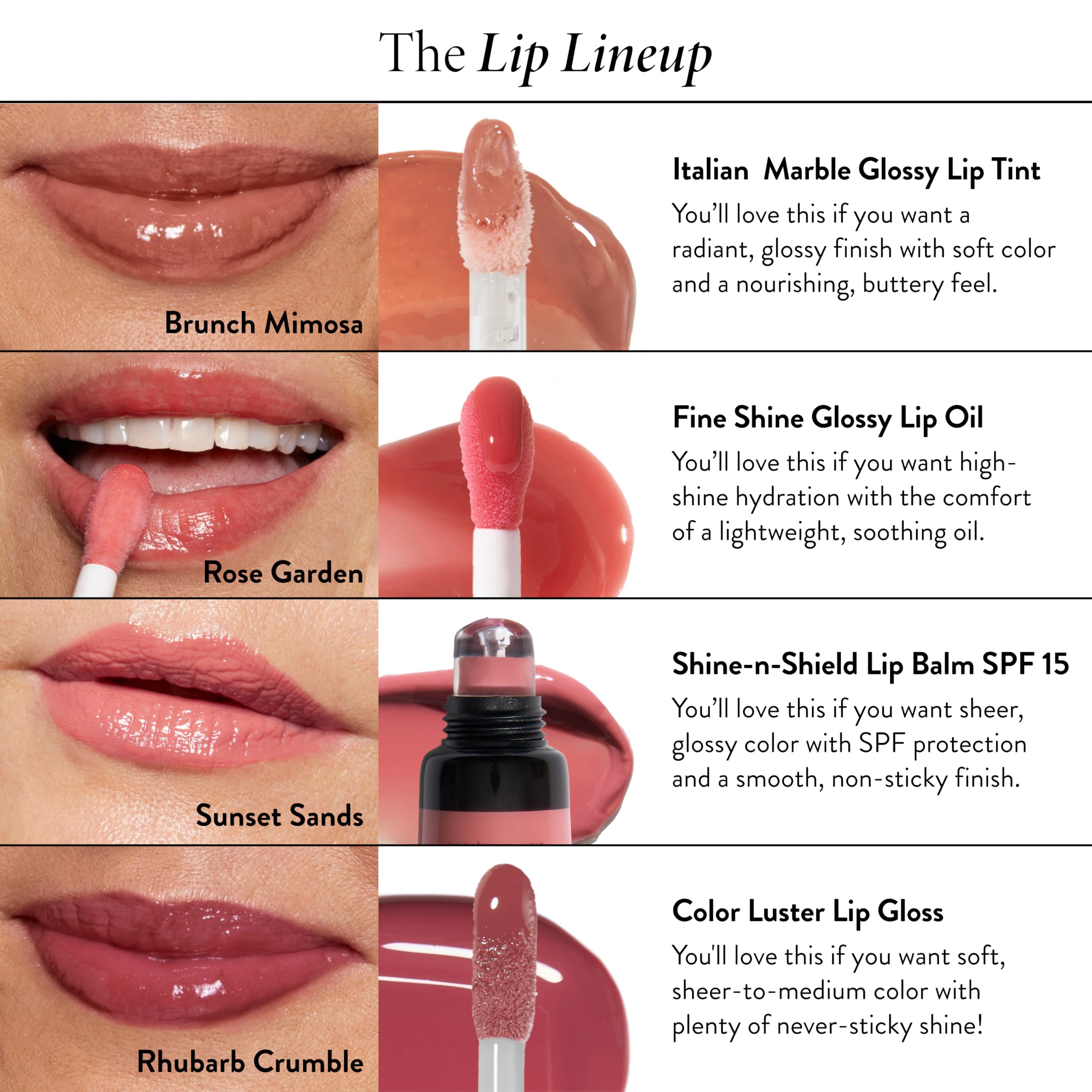 Empaque compacto para retoques con Laura Geller New York Color Luster Lip Gloss.