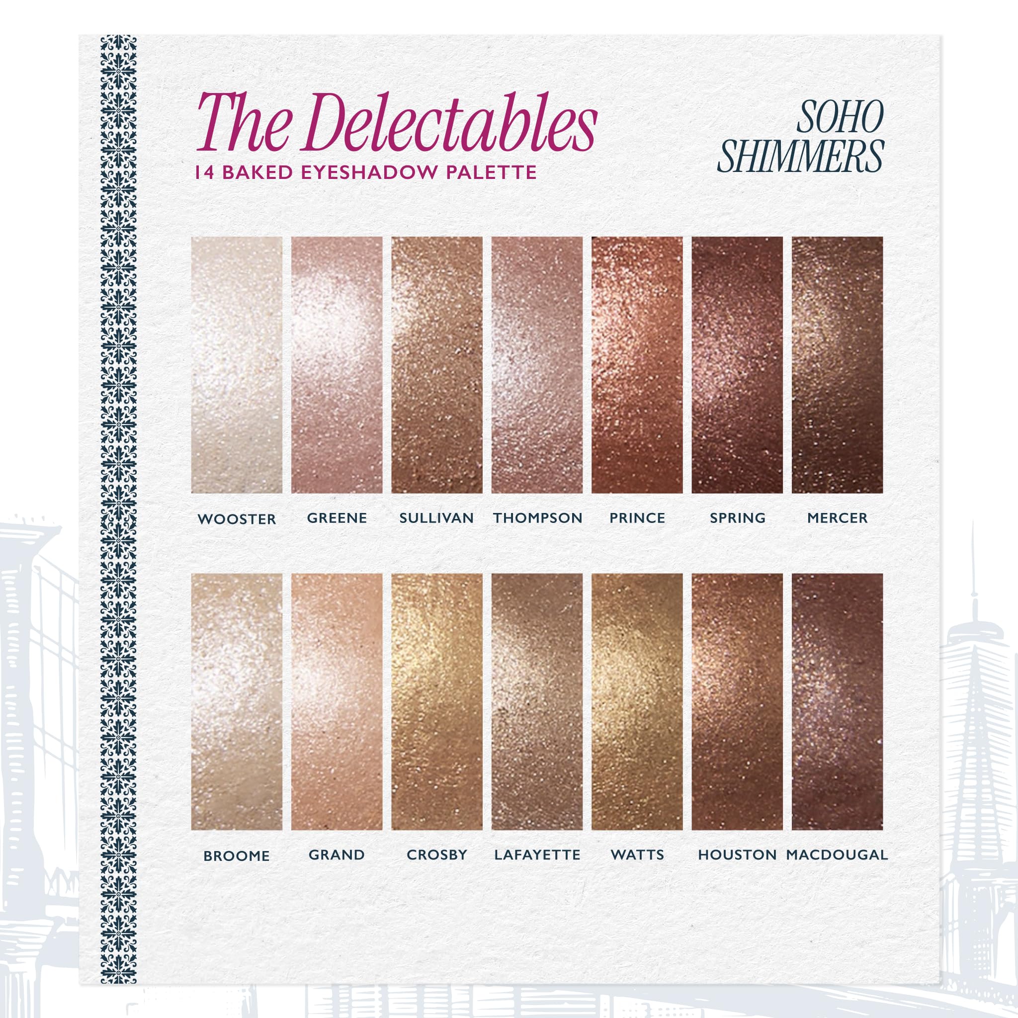 LAURA GELLER NEW YORK Delectables Soho Shimmers: mezcla neutra para looks versátiles.