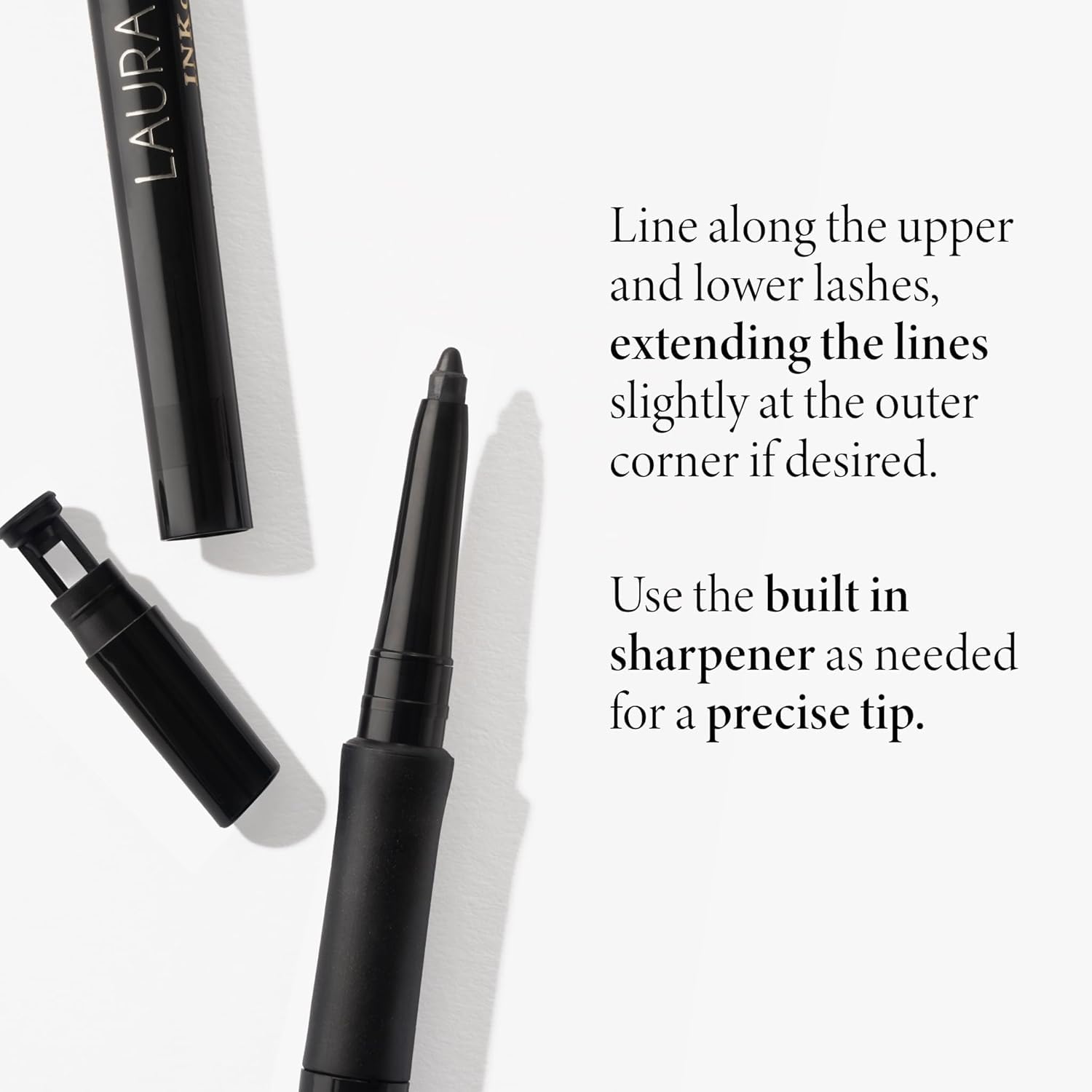 Delineador gel con afilador integrado para precisión constante de Laura Geller New York.