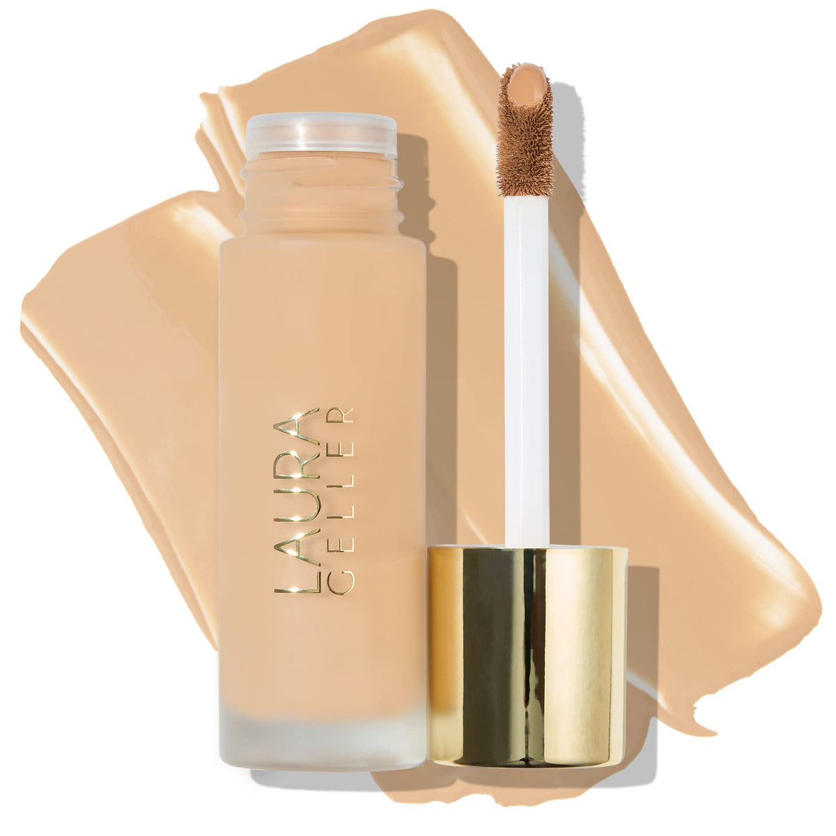Laura Geller New York Double Take Liquid Foundation botella con acabado mate natural