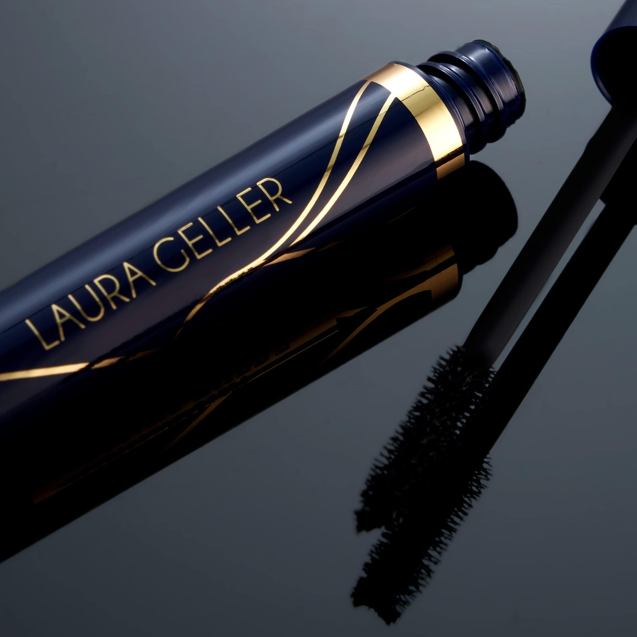 Laura Geller New York Mascara: acabado oscuro profundo para una mirada intensa.