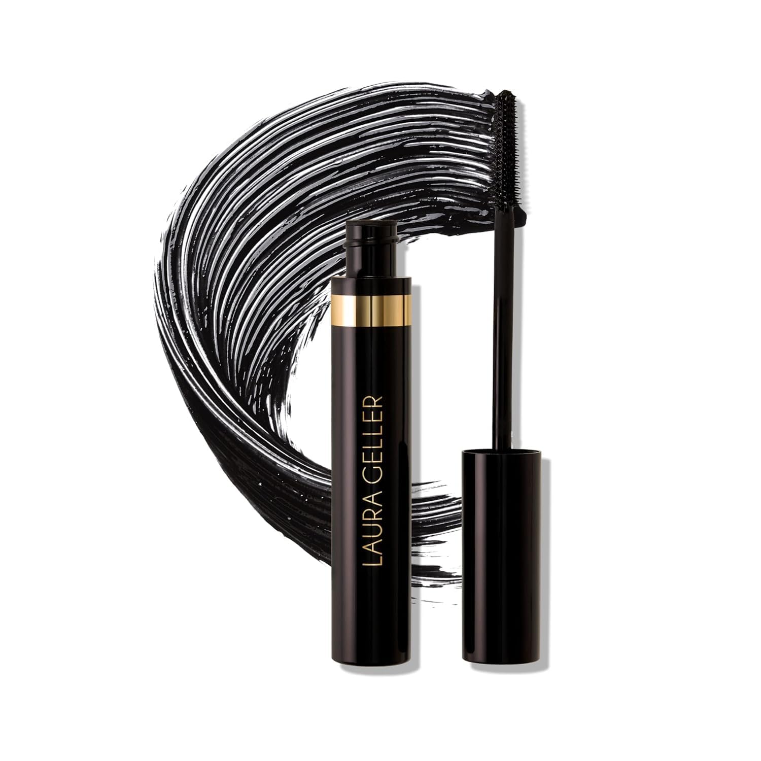 Laura Geller New York Mascara Kajal Larga Duración con aplicador curvador para rizos duraderos.