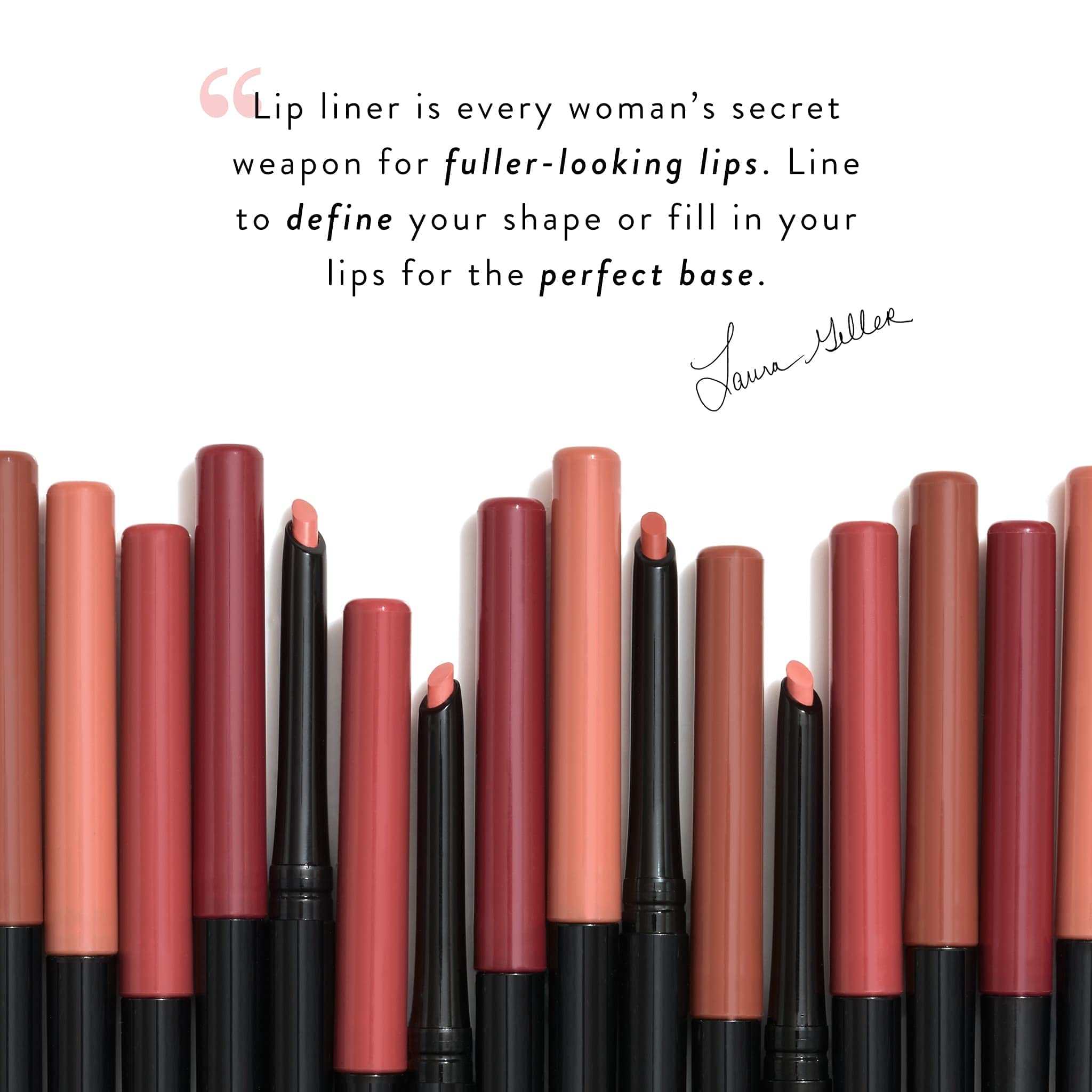 LAURA GELLER NEW YORK Modern Classic Lip Liner uses candelilla wax for smooth glide.