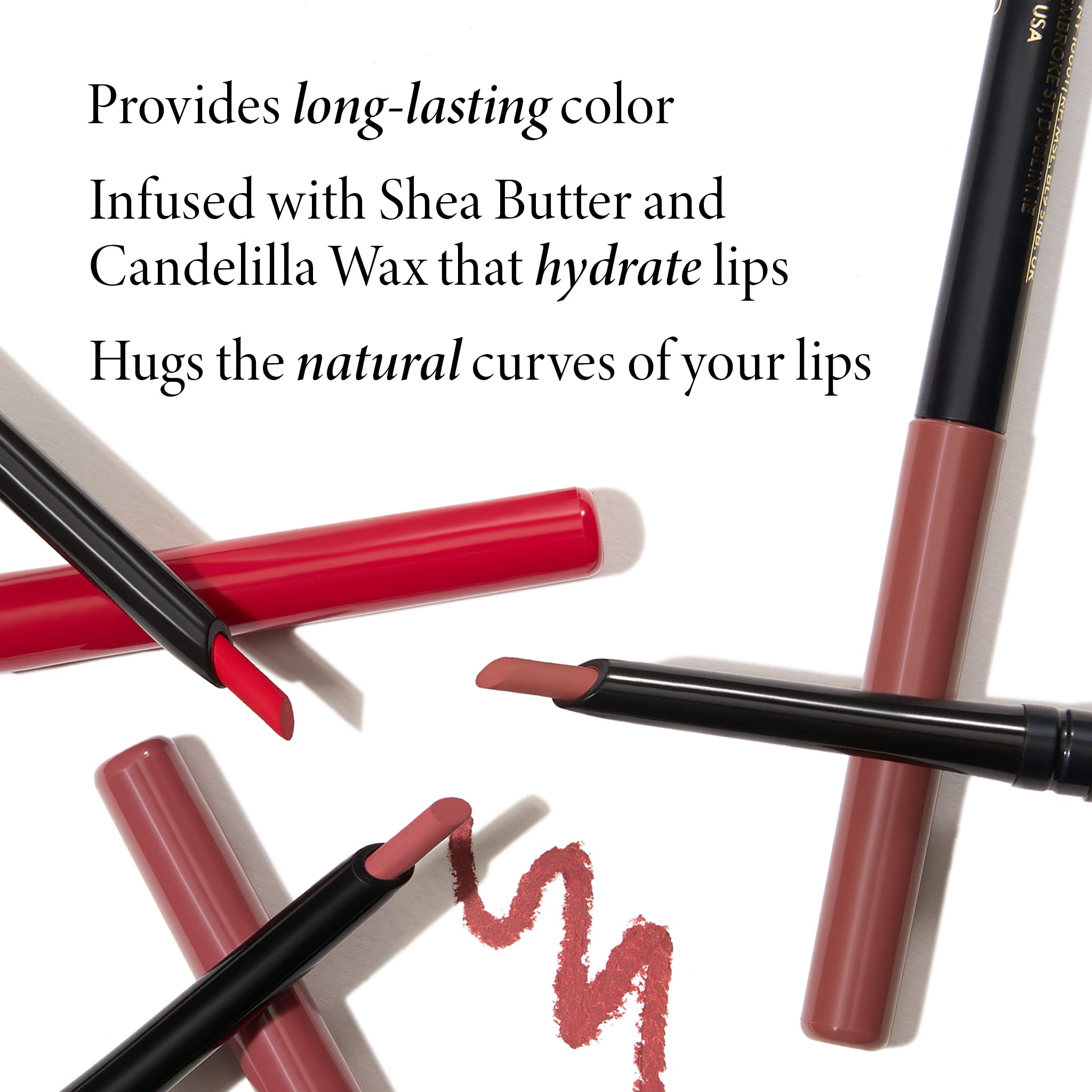 LAURA GELLER NEW YORK Modern Classic Lip Liner hydrates lips with shea butter.