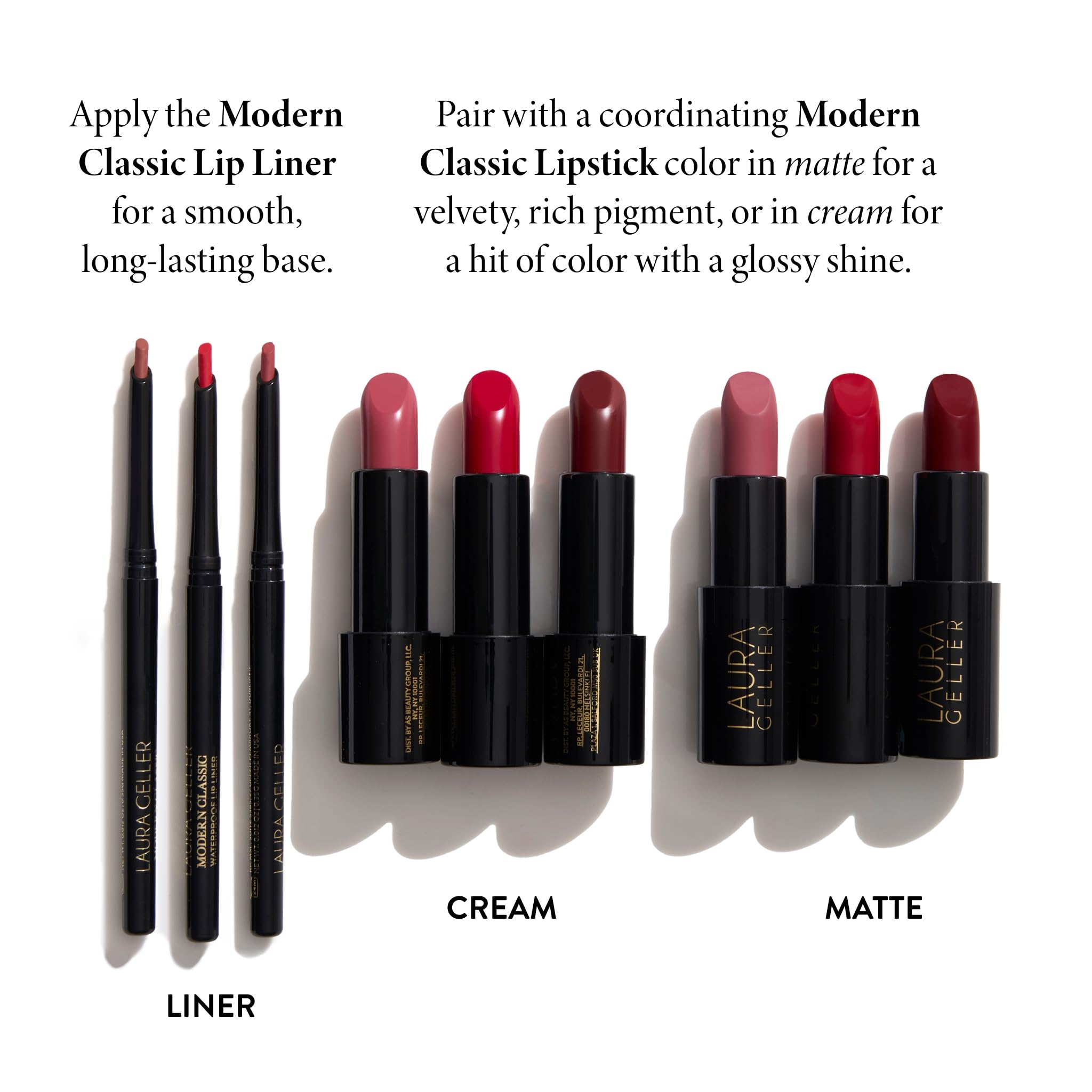 LAURA GELLER NEW YORK Modern Classic Lip Liner delivers precise definition along the lip line.