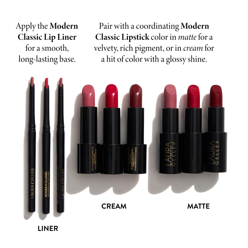 LAURA GELLER NEW YORK Modern Classic Lip Liner delivers precise definition along the lip line.