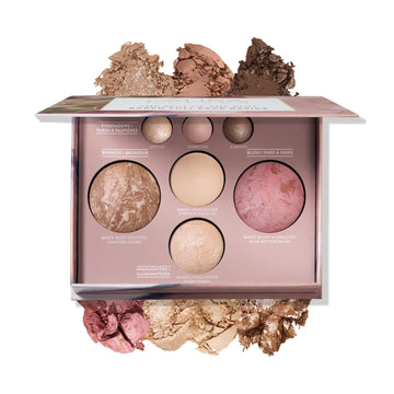 Paleta horneada Laura Geller New York para sombras neutras, ideal para looks diarios.