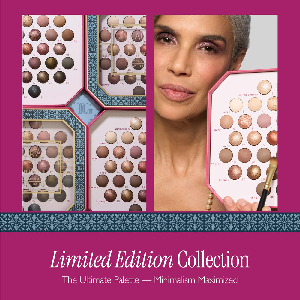 Laura Geller New York Paleta minimalismo sombras marmoladas para estilos diarios luminosos.
