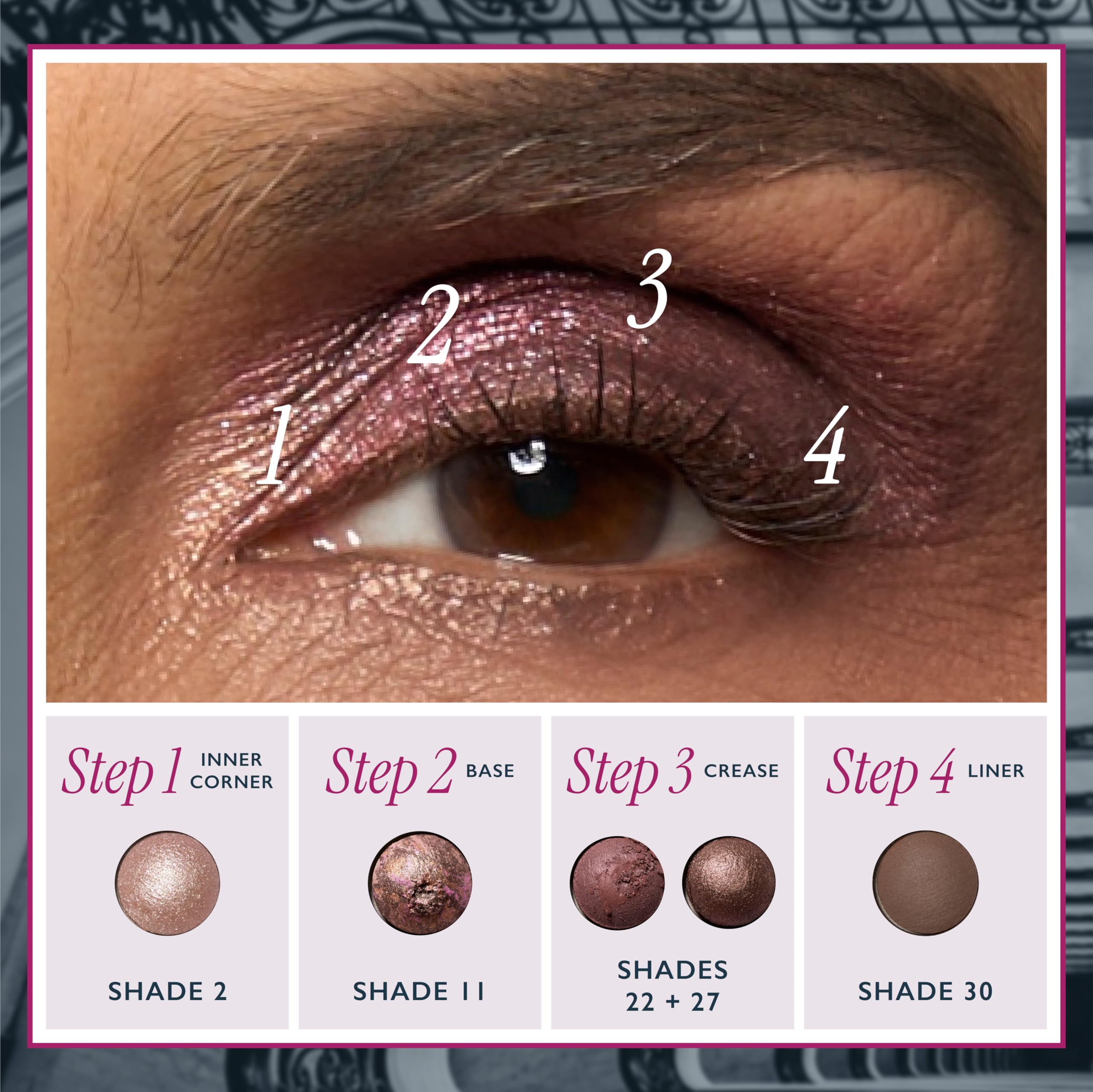 Laura Geller New York Paleta minimalismo sombras oscuras para ojo ahumado intenso.