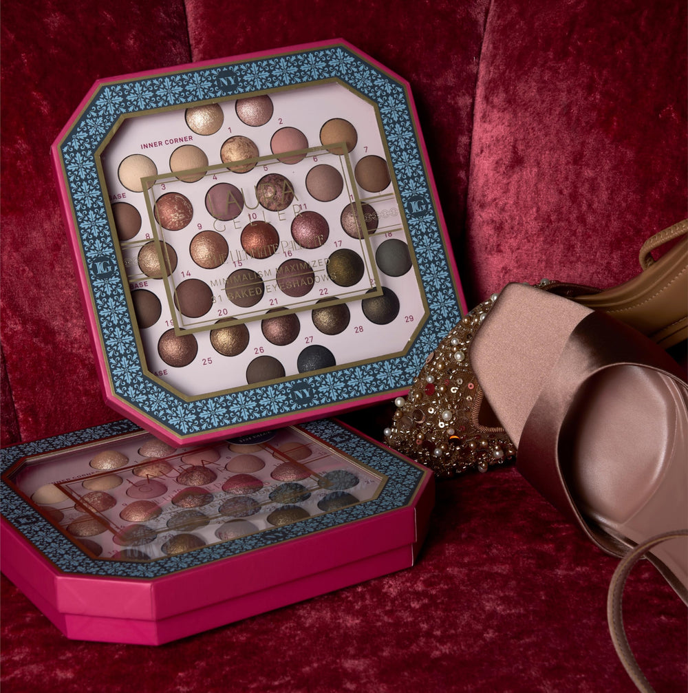 Laura Geller New York Paleta minimalismo uso versátil para mezclar tonos y crear estilos.