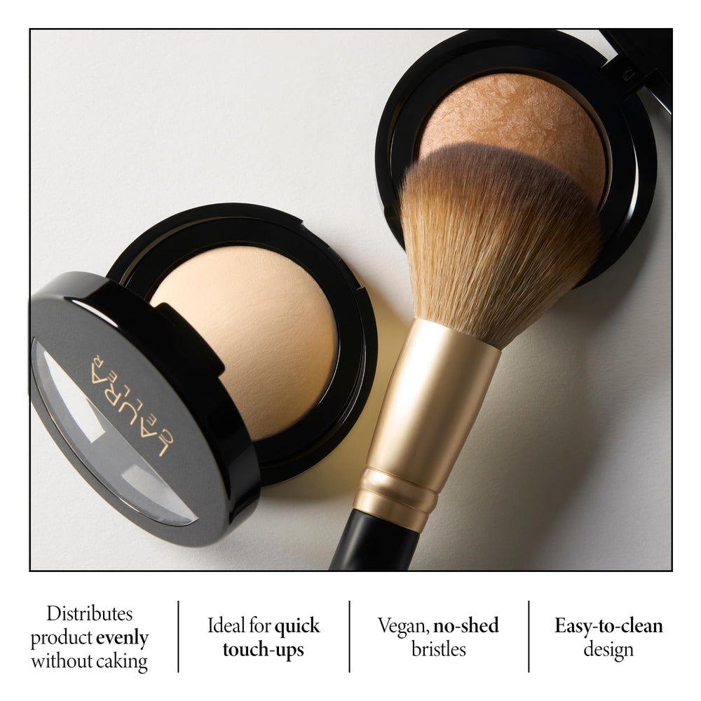 Pelo vegano suave y mezclable de Laura Geller New York para un look natural.