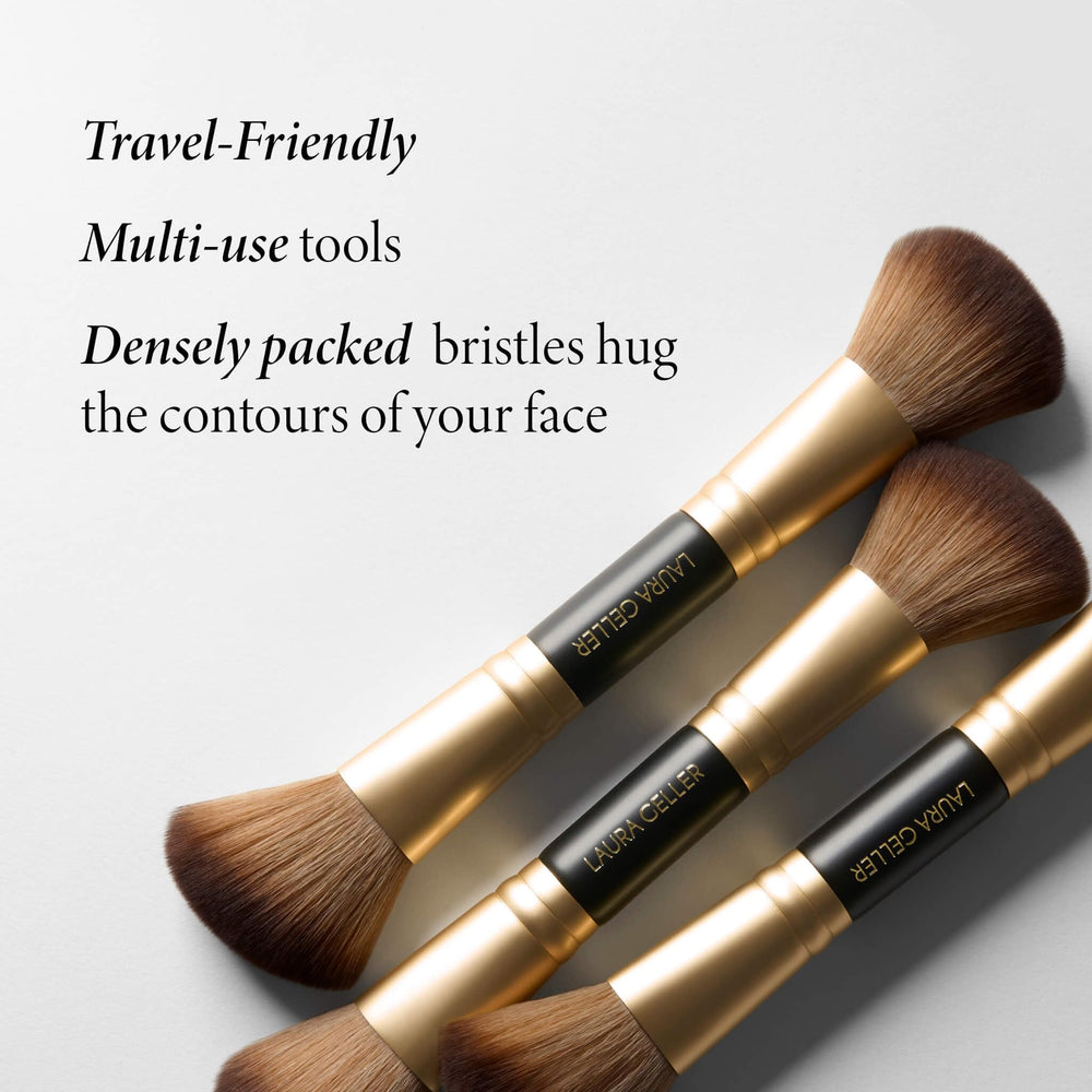 Pincel para bronzer en Laura Geller New York, difumina color de forma natural.