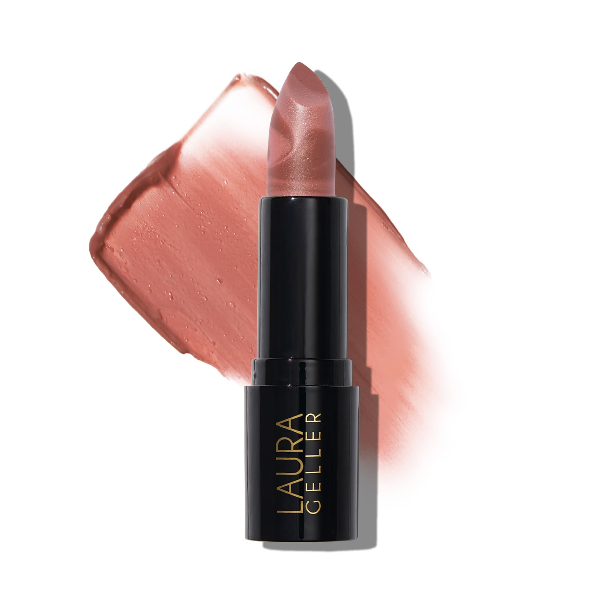 LAURA GELLER NEW YORK Prego Italian Marble Hydrating Lipstick swatch provides moisture.